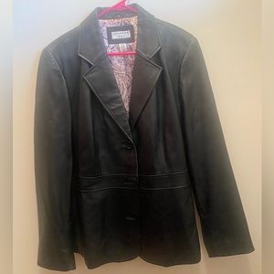 Classic Black leather jacket Size XL by Covington